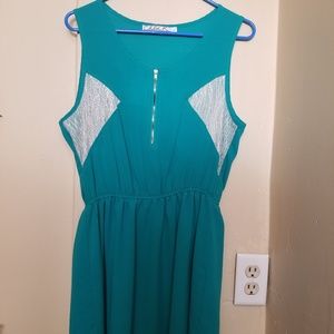 Real Dress with White Lace/Gold Accents